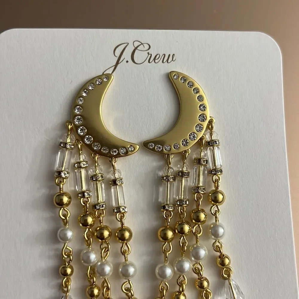 NWT JCrew Celestial fringe earrings